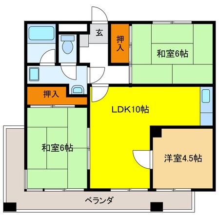 マンション城南の物件間取画像